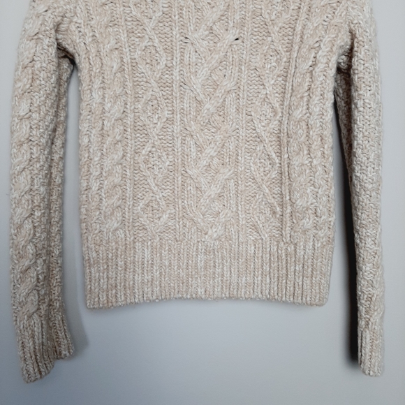 BANANA REPUBLIC Fisherman Cable Turtleneck Sweater Sz XS - Picture 7 of 14